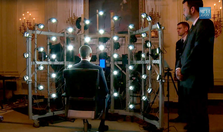 Obama in the mobile Light Stage